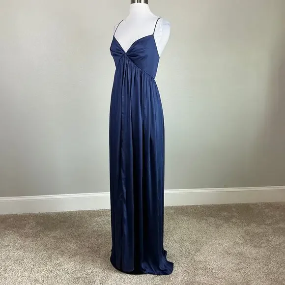 Sachin & Babi Women's Formal Dress Size 10 Blue Chiffon Long A-Line Evening Gown - Picture 4 of 12